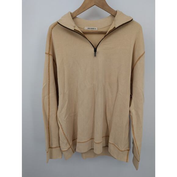 Jake Agave Rambler 14 Zip Full-Cut Pullover Sweater 100% Cotton Men's Size XL - Picture 1 of 7